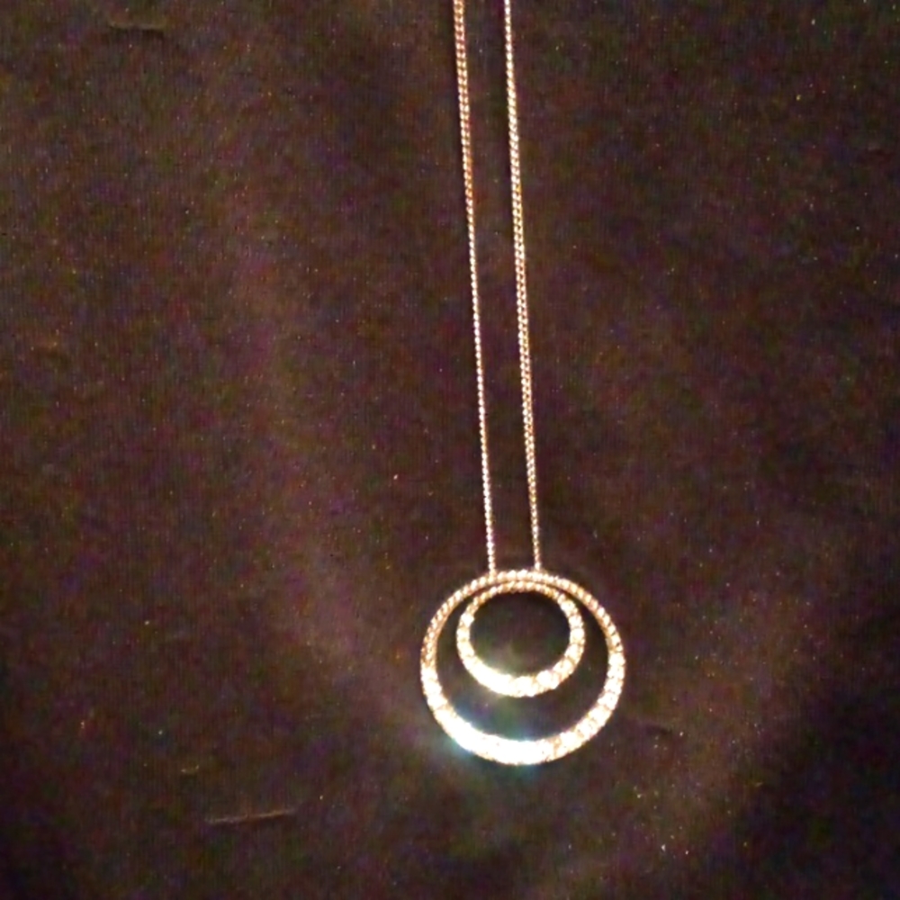 Stunning double circle necklace - Picture 1 of 4